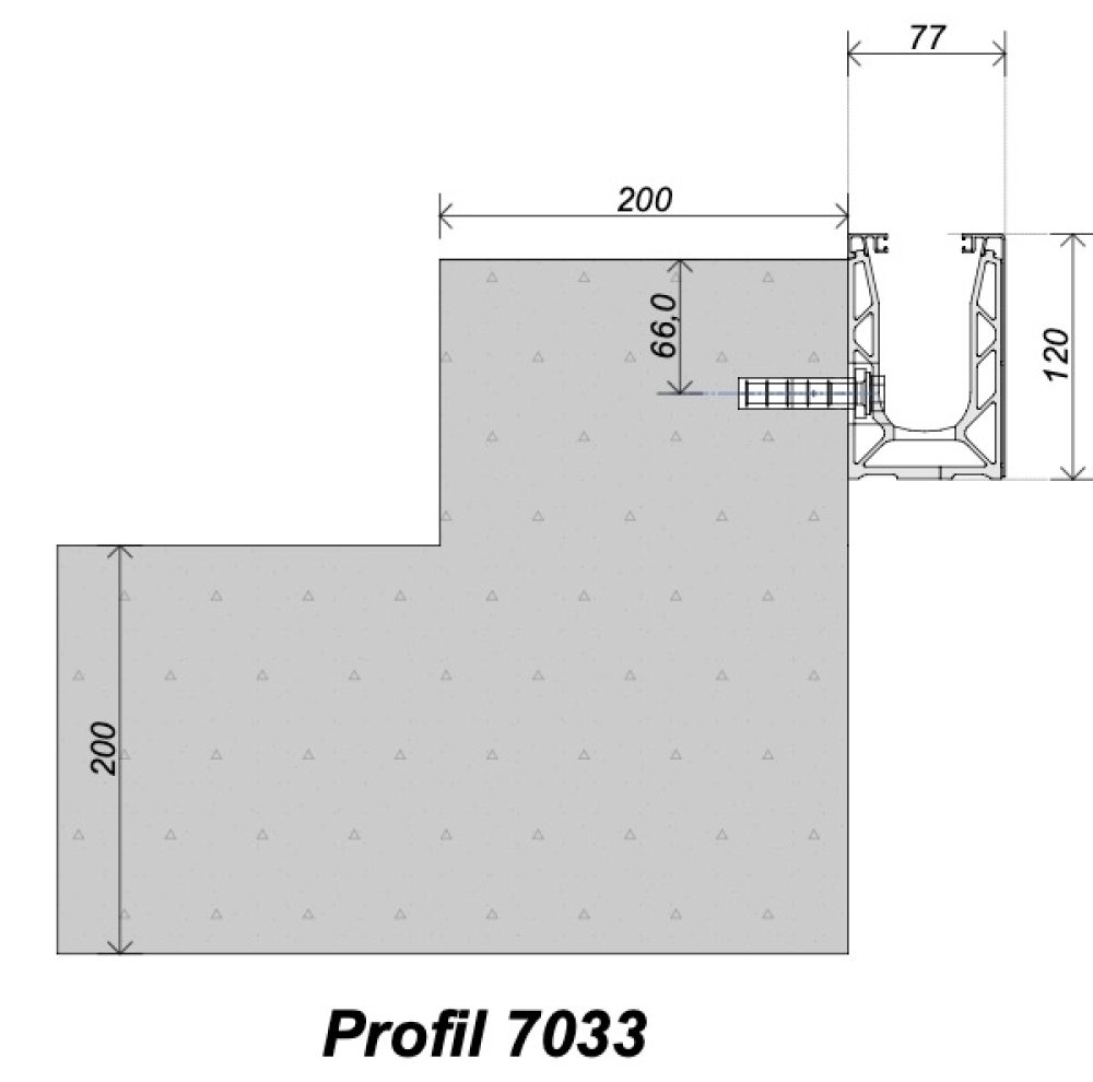 7033 cotation rail garde corps verre