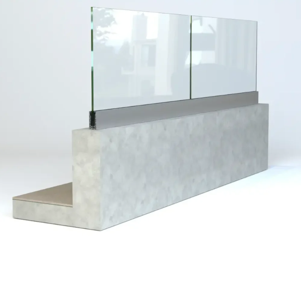 Garde corps en verre sur muret